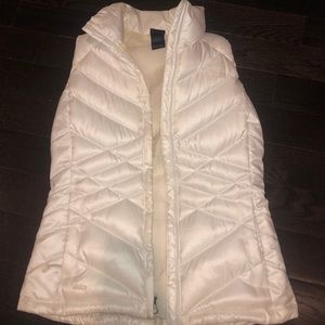 Northface white puffer vest